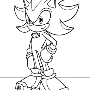 Shadow the hedgehog coloring pages printable for free download