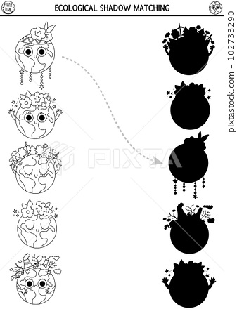 Ecological black and white shadow matching