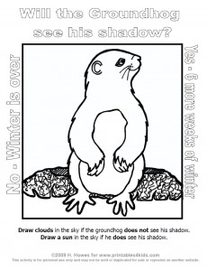 Groundhog day coloring activity â printables for kids â free word search puzzles coloring pages and other activities