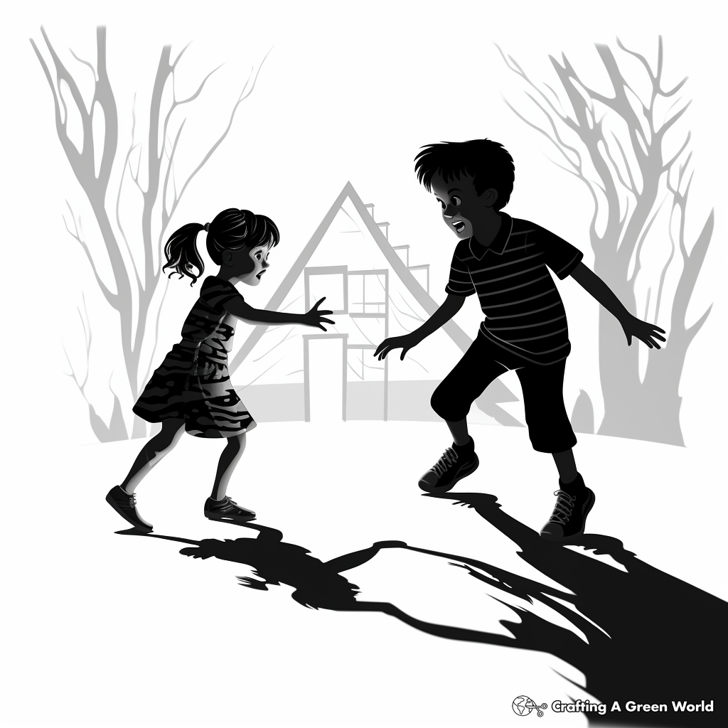 Shadow coloring pages