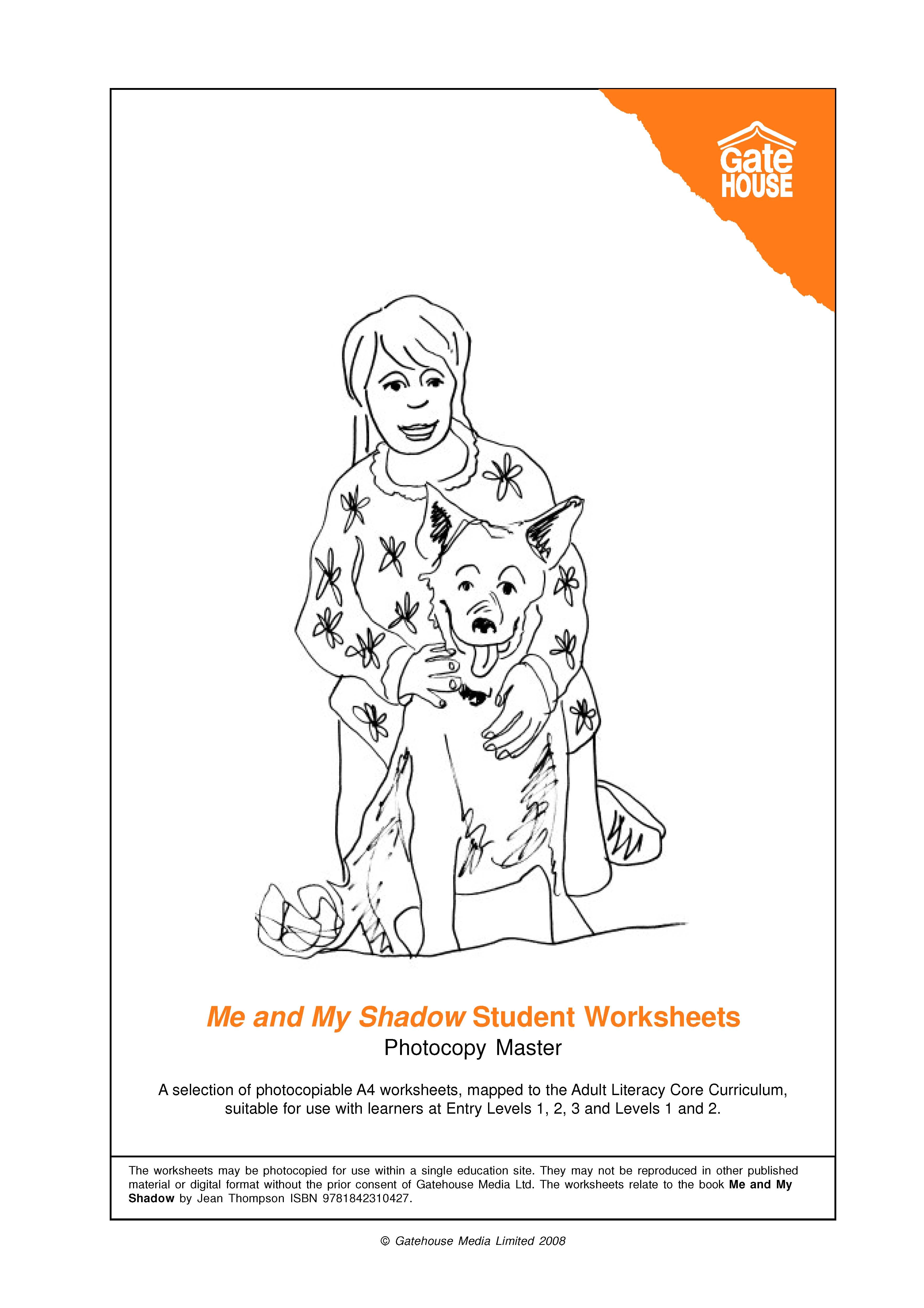 Me and my shadow student worksheets pdf â gatehouse books