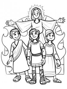 Shadrach meshach and abednego coloring sheet sketch coloring page sunday school coloring sheets sunday school coloring pages bible school crafts