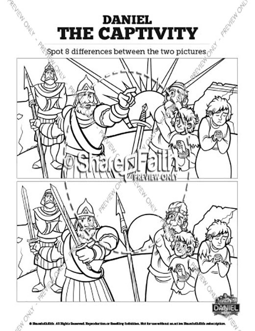 Daniel the captivity sunday school coloring pages clover media