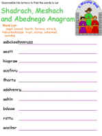 Shadrach meshach and abednego printable activity sheets