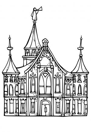 Free printable church coloring pages for adults and kids