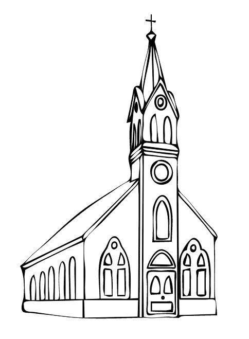 Heres the church and heres the steeple open the door and see all the people heres the parson going upâ steeple coloring pictures for kids coloring pictures