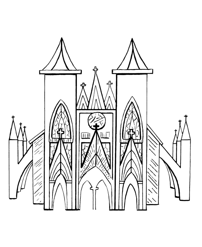 Medieval churches coloring page catedrais gãticas desenhos de edifãcios desenho de castelo