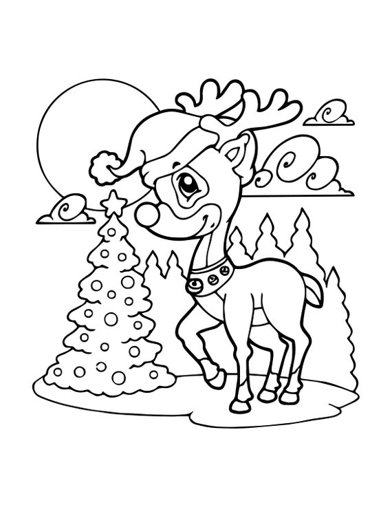 Printable childrens christmas coloring pages