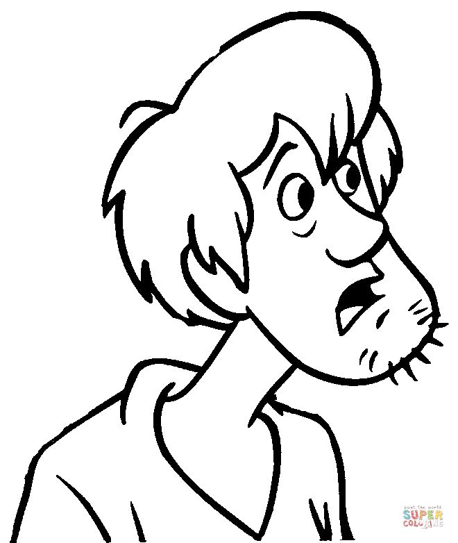 Bearded shaggy rogers coloring page free printable coloring pages cartoon drawings scooby doo coloring pages cartoon drawings disney