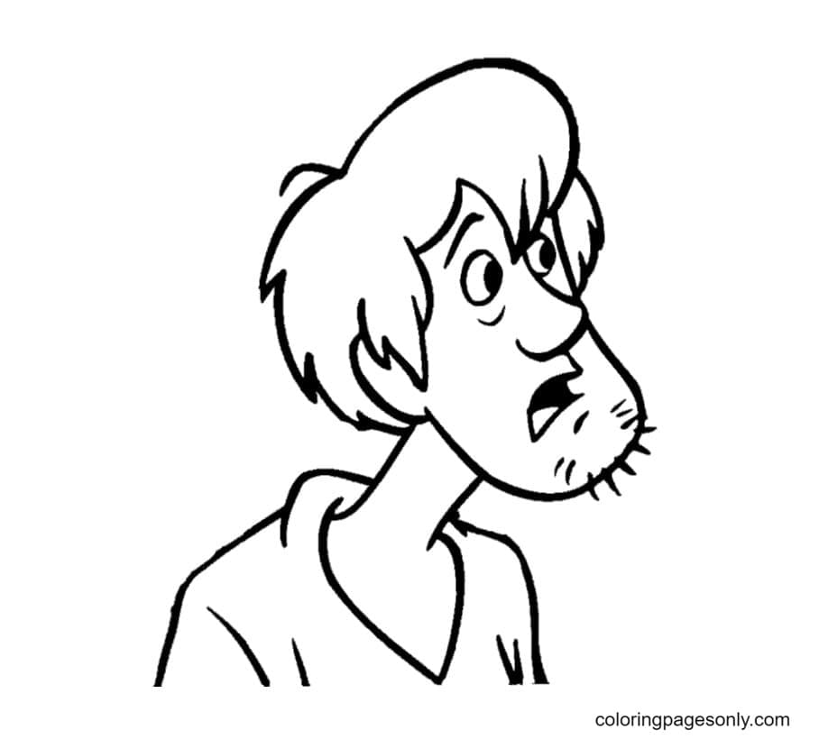 Shaggy coloring page