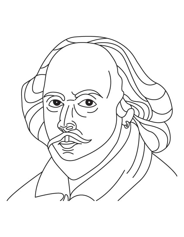 William shakespeare coloring page download free william shakespeare coloring page for kids best coloring pages