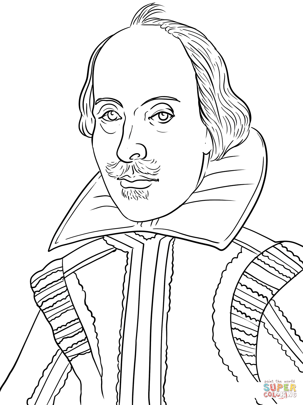William shakespeare coloring page free printable coloring pages