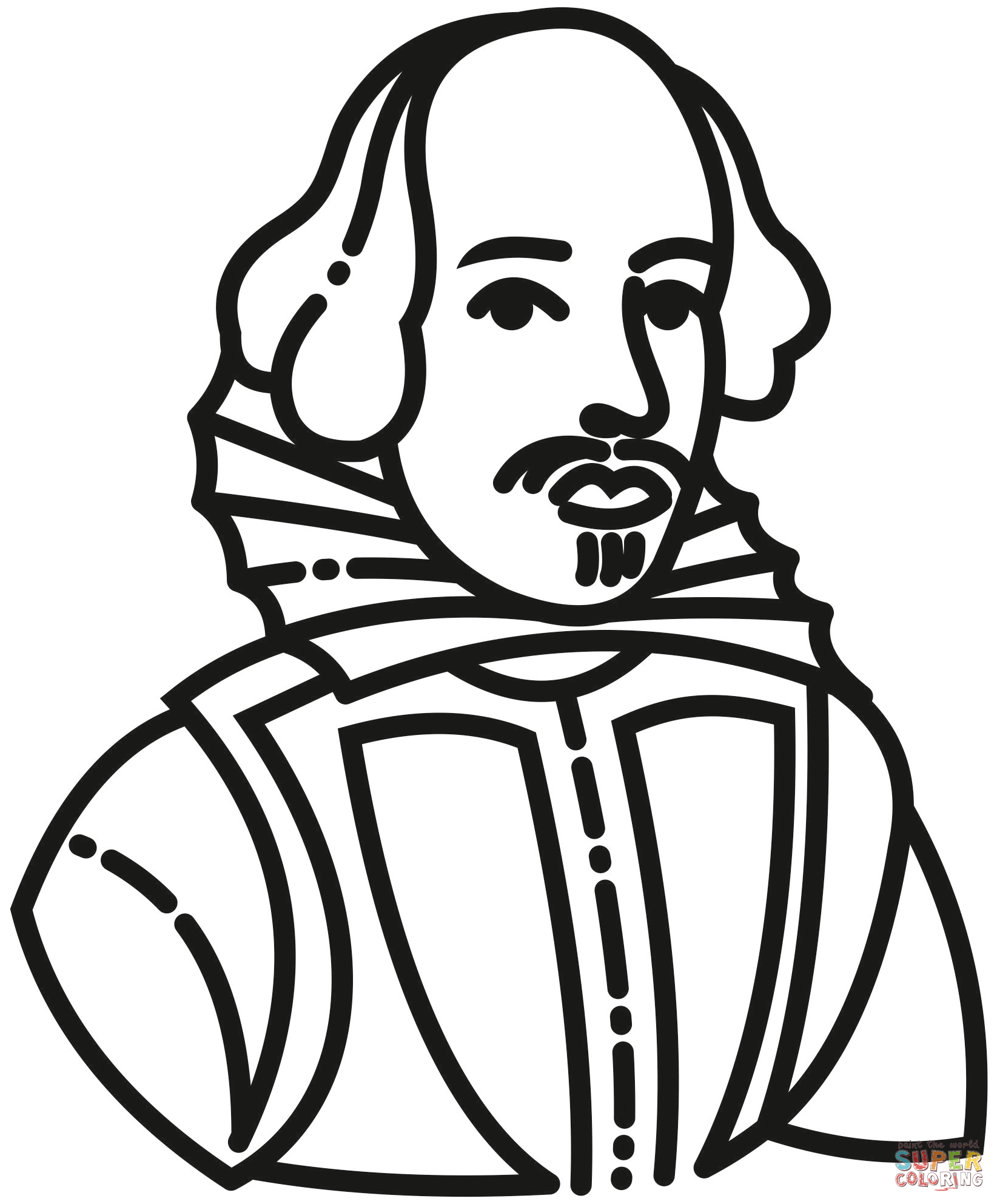 Shakespeare coloring page free printable coloring pages