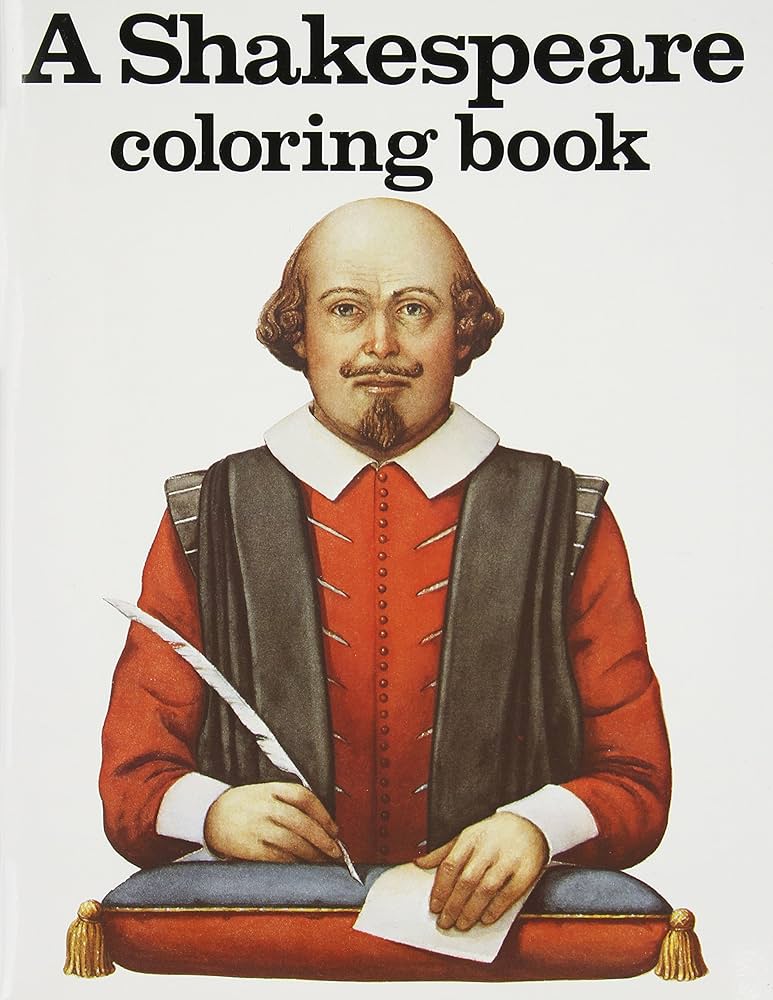 A shakespeare coloring book bellerophon books harry knill shakespeare books