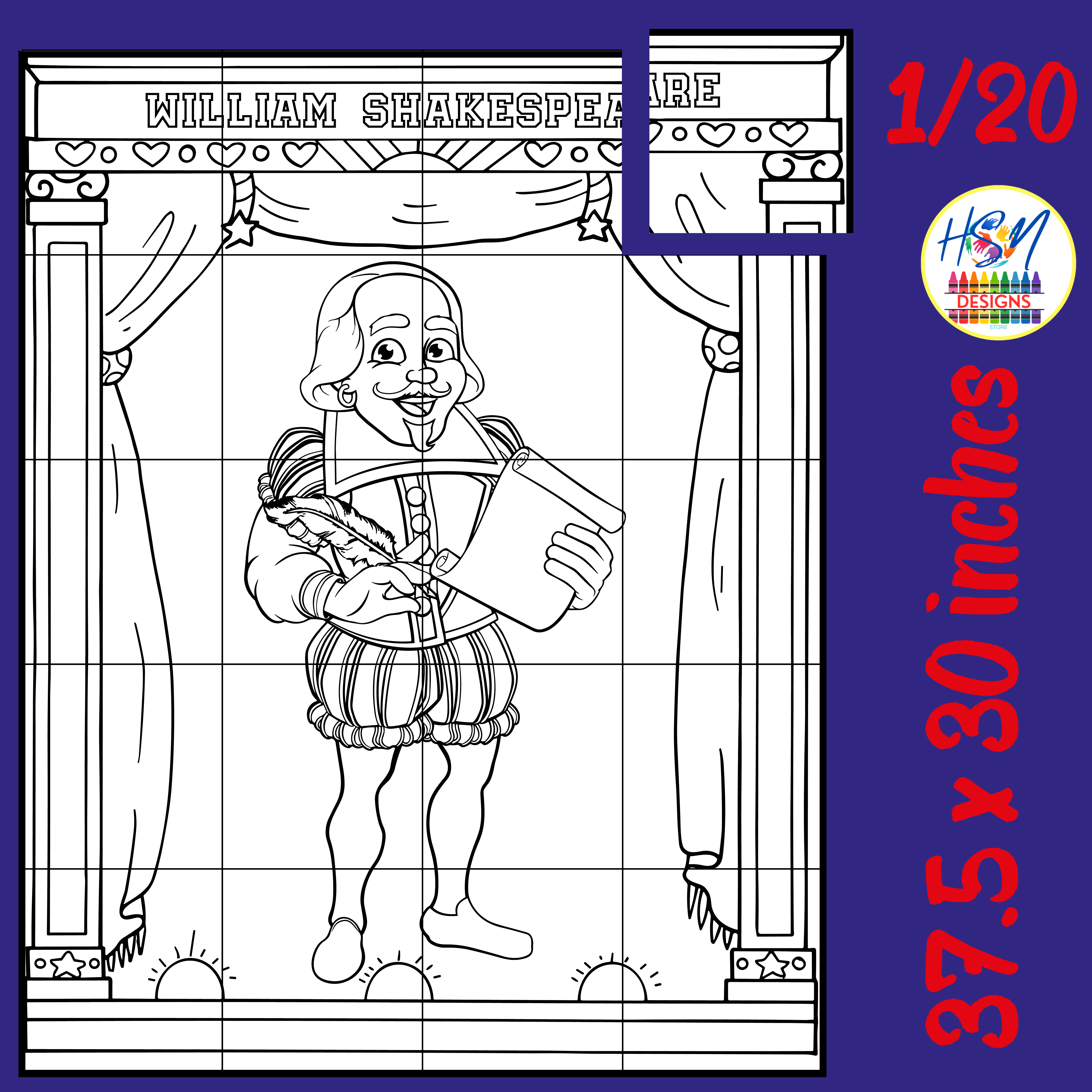 William shakespeare collaborative art poster