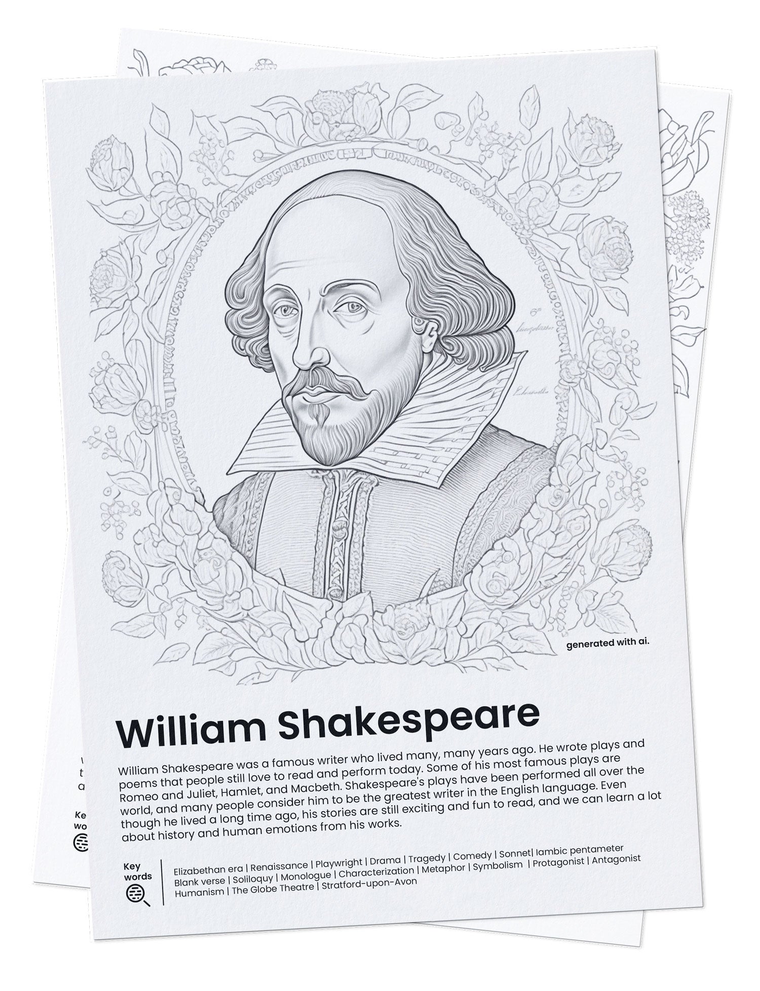 Shakespeare info sheet â education