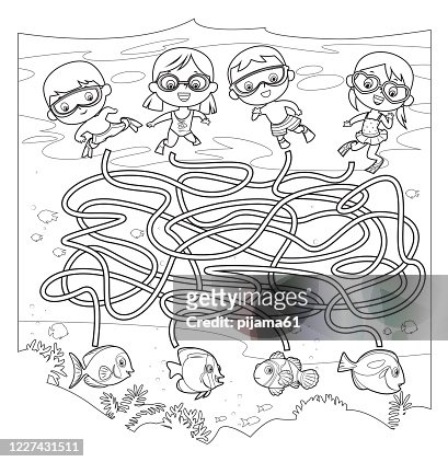 Kids coloring pages stock photos high