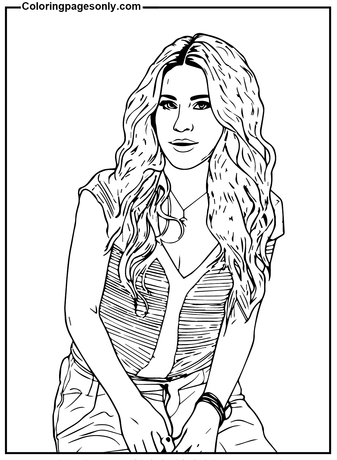 Shakira coloring pages