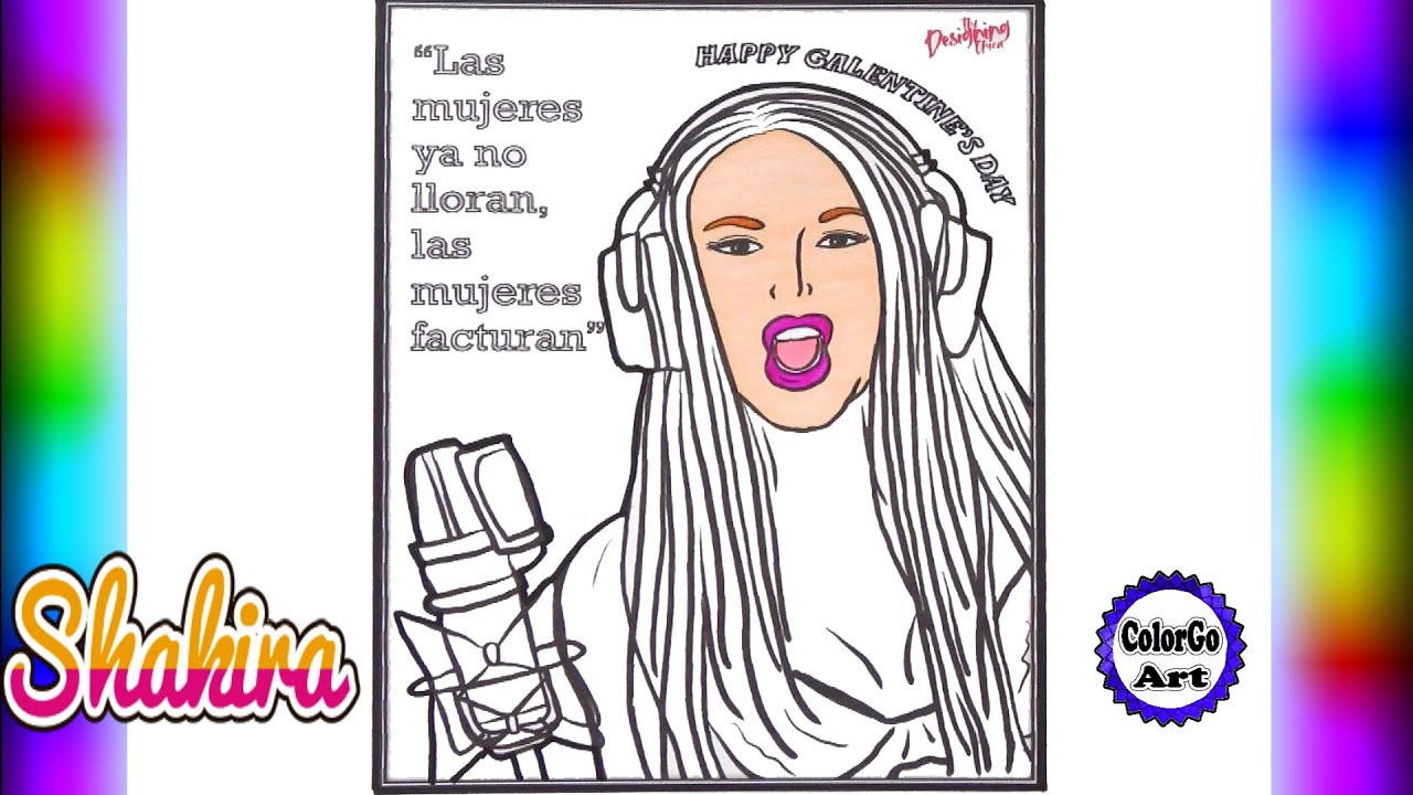 Beautiful shakira coloring pages shakira