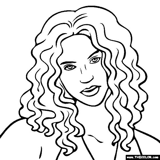 Vibrant shakira coloring page