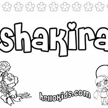Shakira coloring pages