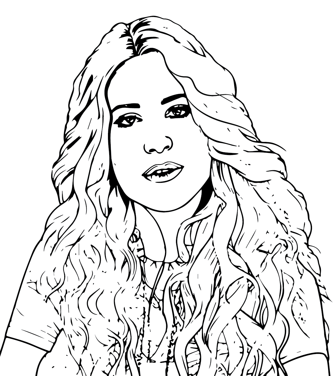 Shakira coloring pages printable for free download