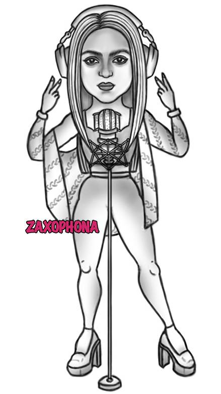 Shakira drawing by zaxophona on