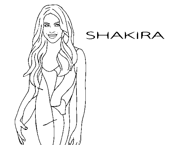Shakira coloring page