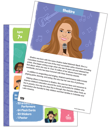 Shakira amazing people artists and performers free printable