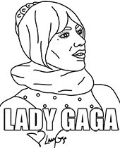 Printable shakira coloring page