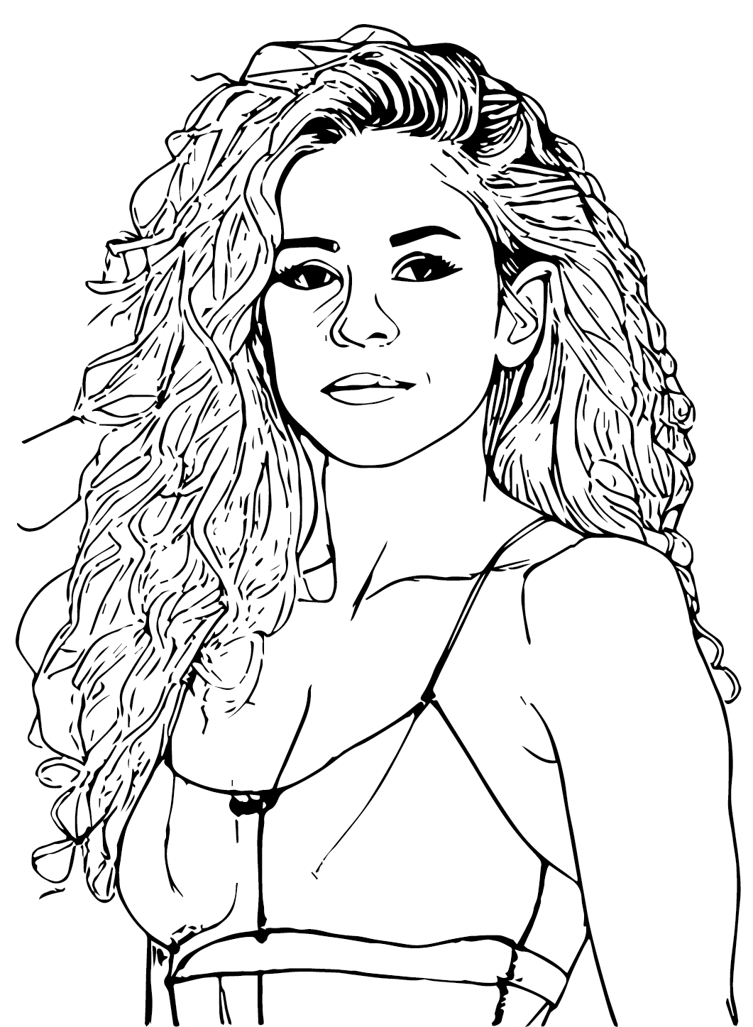 Shakira coloring pages printable for free download
