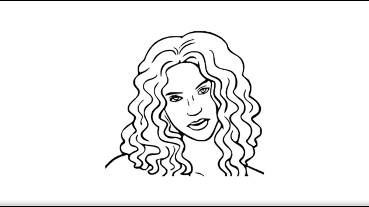 How to draw shakira face pencil drawing step by step