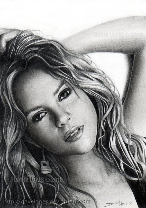 Shakira by davelopes on deviantart beautiful pencil drawings celebrity drawings pencil sketch