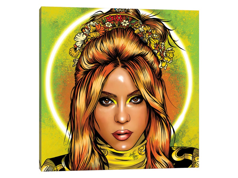 Shakira canvas art print by kaylin taraska
