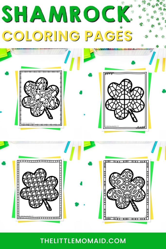 Free shamrock coloring pages for kids