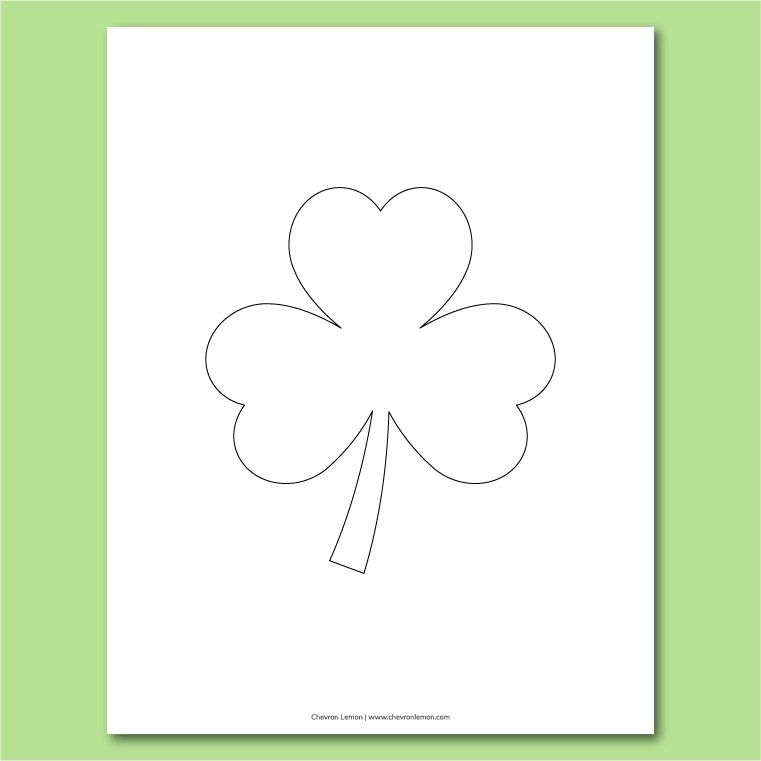 Printable shamrock templates in different sizes