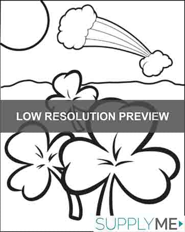 Printable shamrock coloring page for kids â