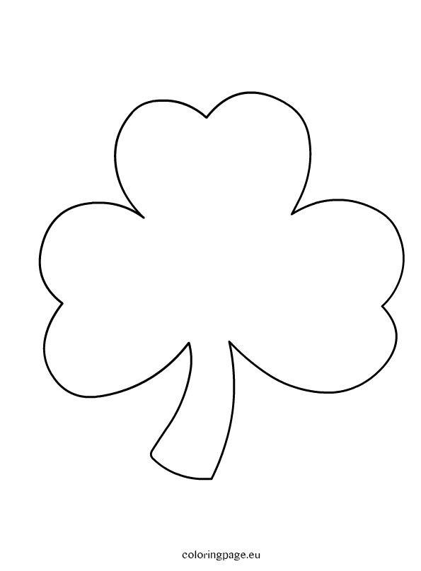 Shamrock coloring page printable st patricks day crafts st patricks crafts shamrock template