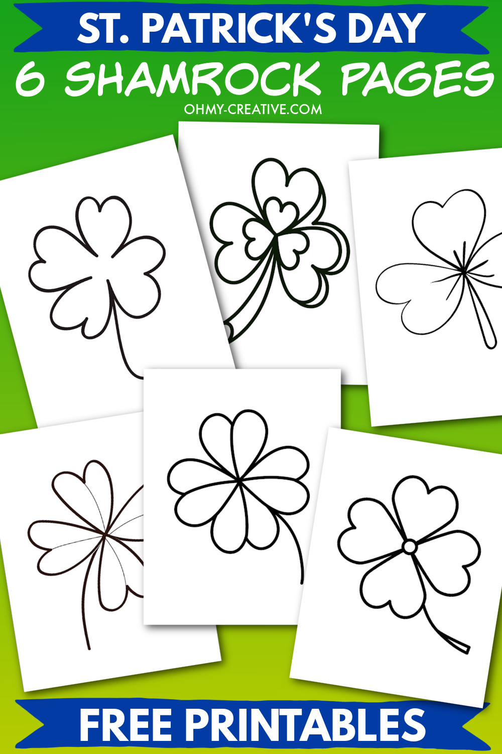 Shamrock template free printables