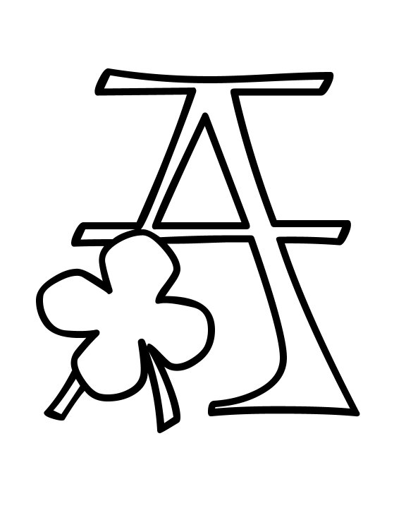 Best alphabet shamrock coloring pages for kids
