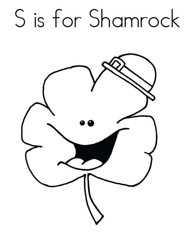 Letter is for shamrock in four leaf clover loring page lor luna loring pages shamrock loring pages for kids
