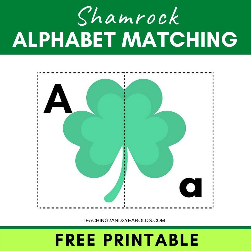 Shamrock alphabet activity free printable