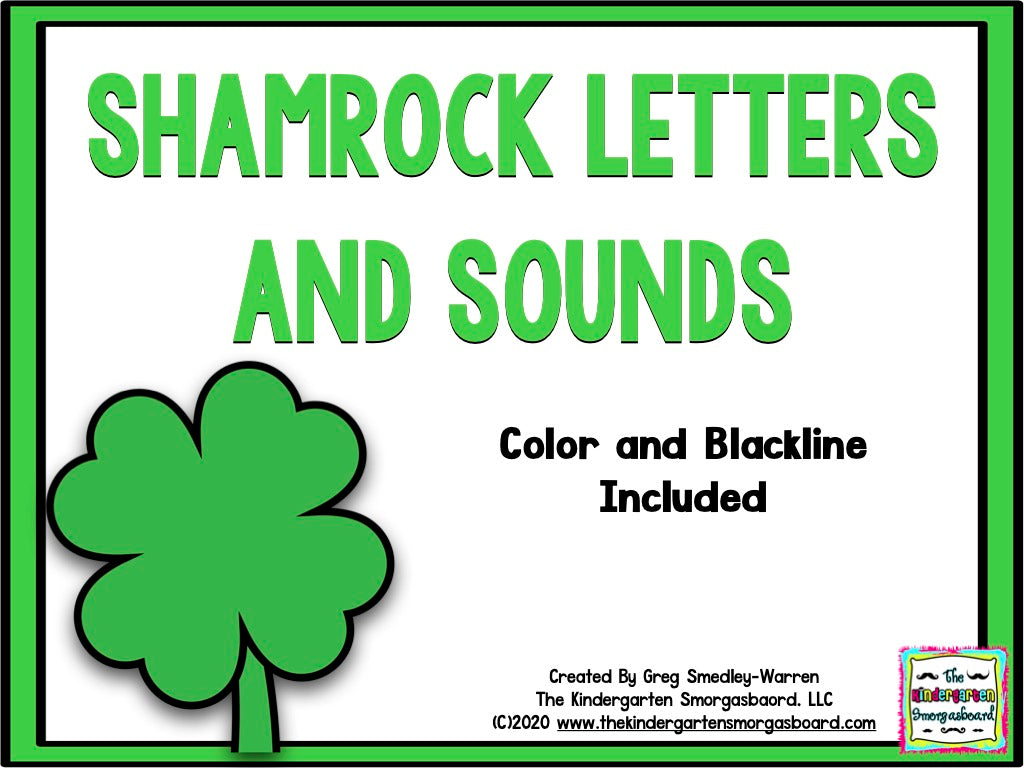 Shamrock letters sounds puzzles â the kindergarten smorgasboard online store