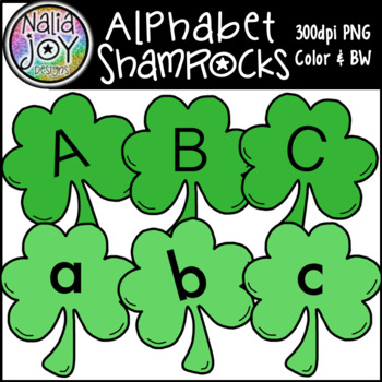 Shamrock alphabet tpt