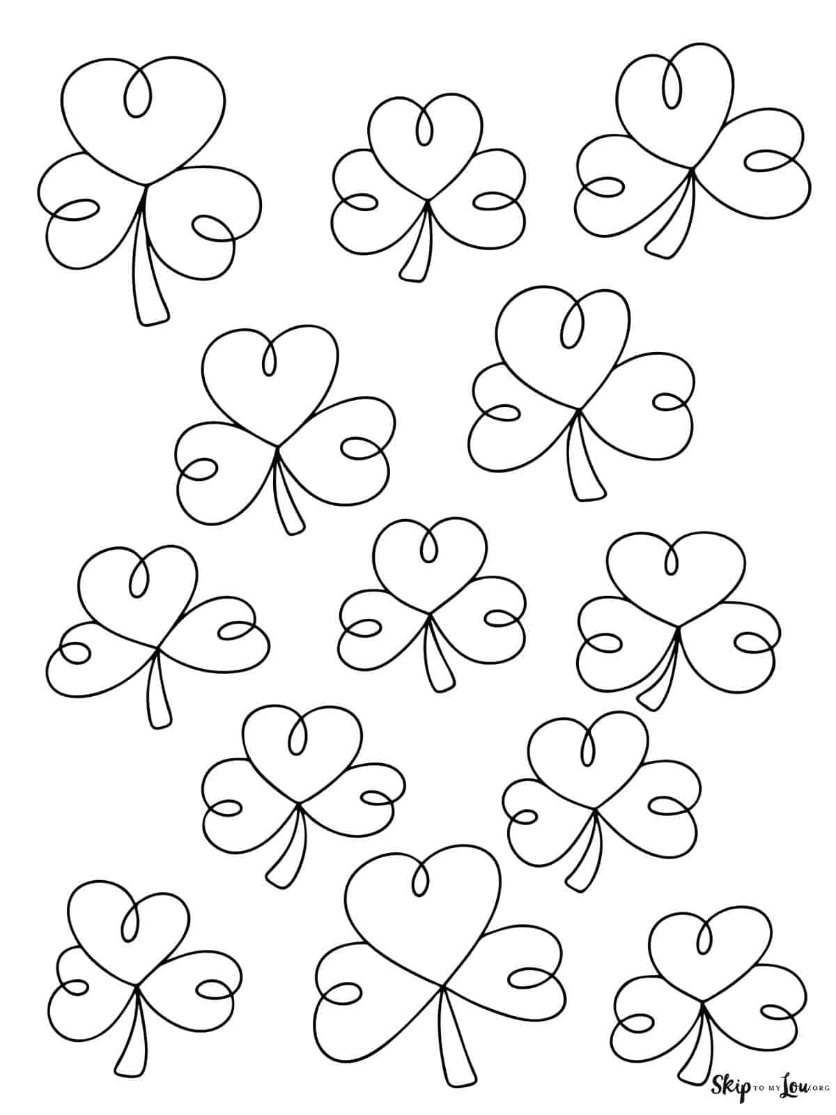 Shamrock coloring pages skip to my lou
