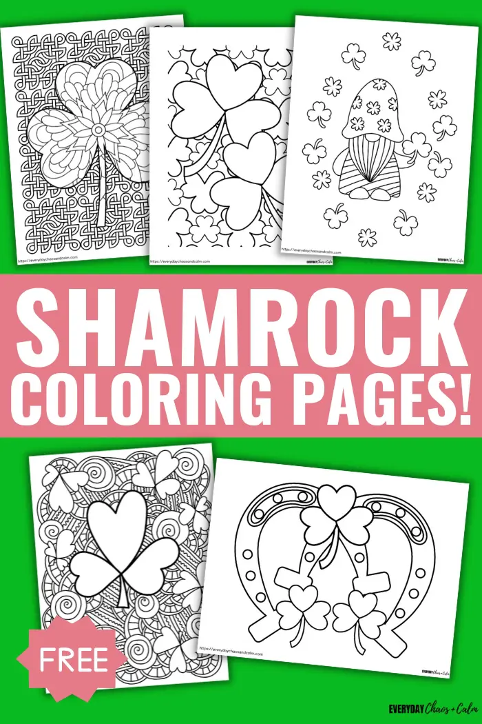 Free printable shamrock coloring pages for kids