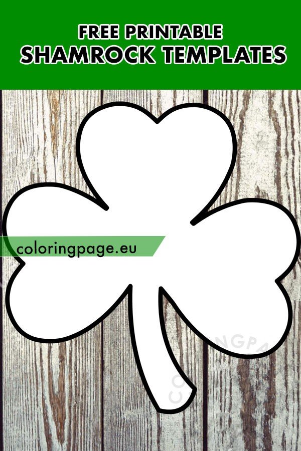 Free printable shamrock templates coloring page