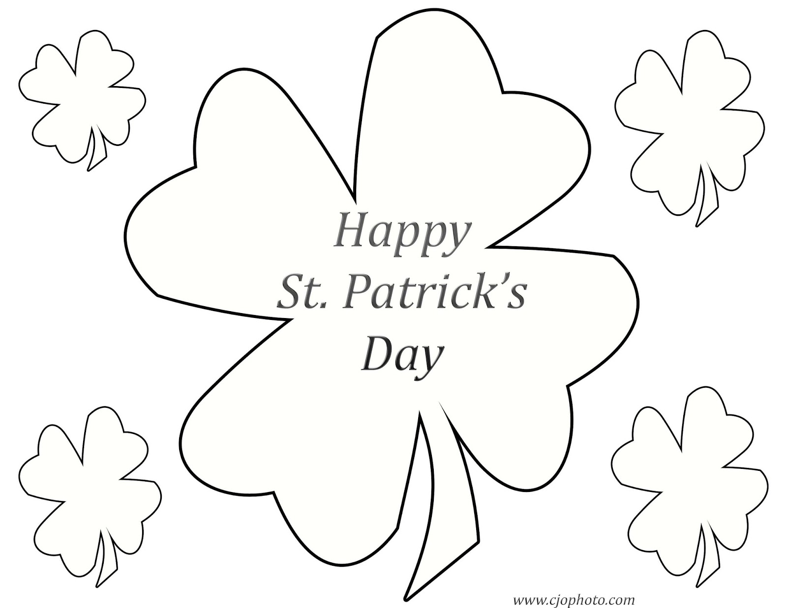 Cjo photo st patricks day coloring page shamrocks