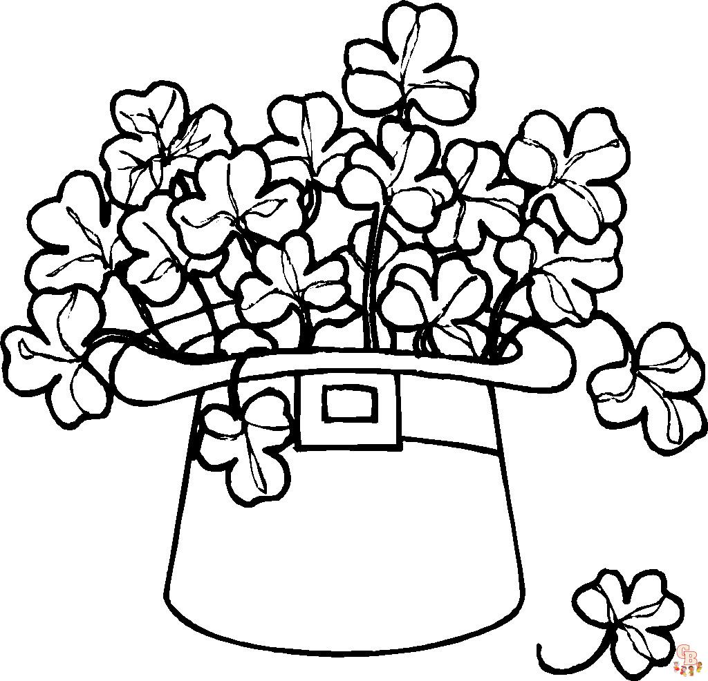 Shamrock coloring pages free printable and easy to color