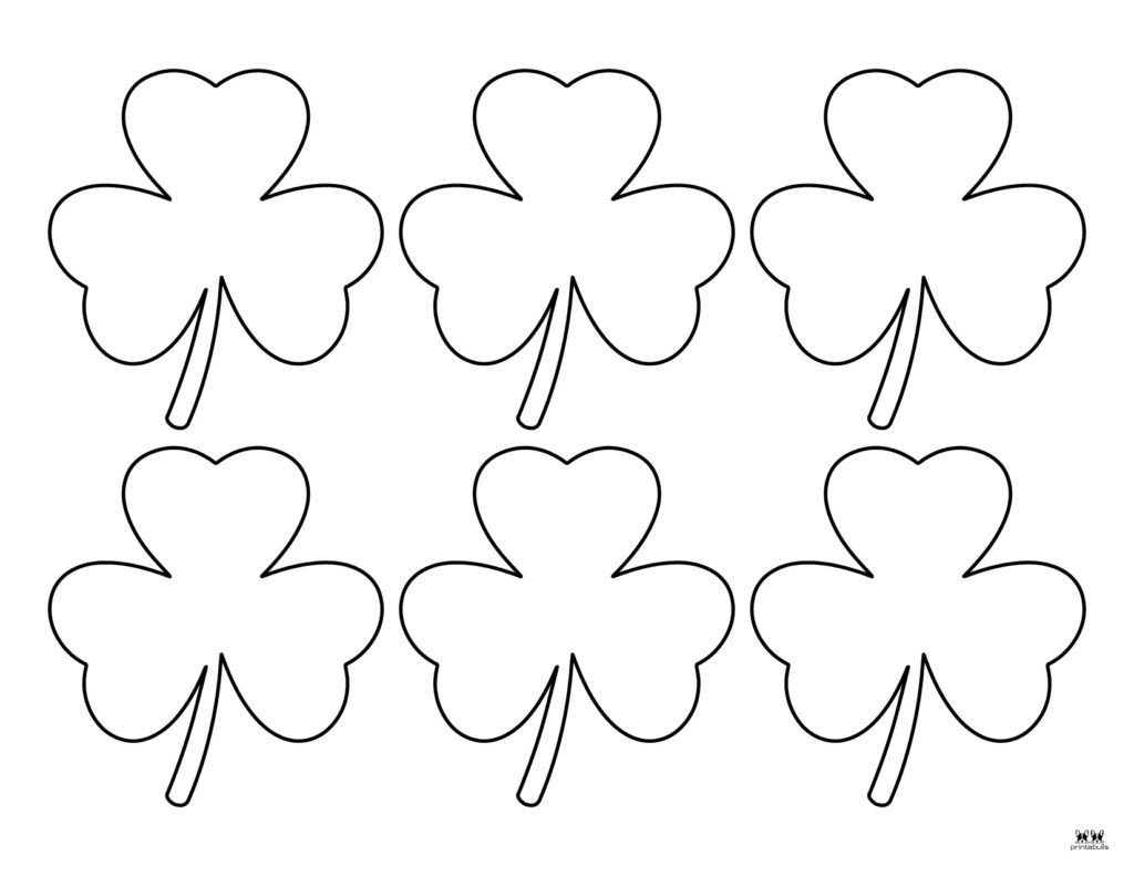 Shamrock templates coloring pages